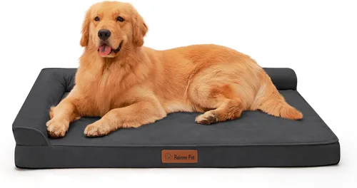 Vista 23 de Cama ortopédica para perros pequeños y medianos, cama de espuma viscoelástica para mascotas con funda extraíble lavable, parte inferior