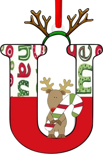 Vista 25 de Decoración colgante para árbol de Navidad de 26 letras, adornos para árbol de Navidad, adornos personalizados de 26 letras, decoración de Navidad