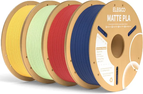 Vista 9 de ELEGOO Paquete de filamento de impresora 3D PLA mate 22 lbs 0.07 in