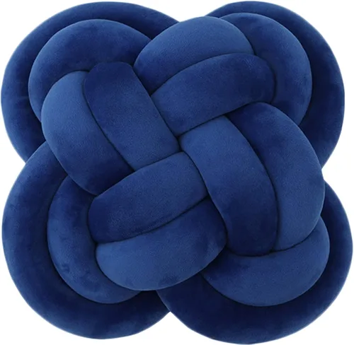 Vista 20 de Cyprinus Carpio Almohada creativa con nudo de bola de rosa, cojín de flor para sofá, almohada lumbar, decoración (rosa-C)