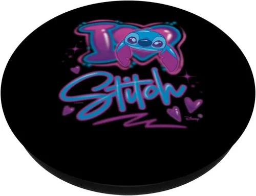 Vista 2 de Lilo & Stitch - PopSockets PopGrip estándar con diseño de I Love Stitch