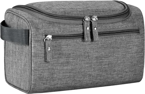 Vista 8 de Neceser colgante para mujeres y hombres, maquillaje de viaje, gran capacidad, kit de Dopp portátil, bolsa organizadora de almacenamiento con gancho