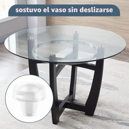 Vista 3 de Litoexpe - 30 piezas de parachoques de mesa de vidrio con vástago, se ajustan a agujeros de 1/4 pulgadas