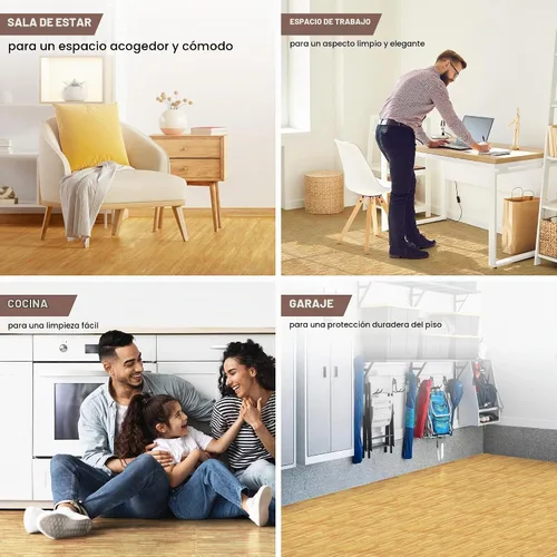 Vista 5 de Yes4All Alfombrillas Entrelazadas de EVA, Baldosas de Suelo tipo Rompecabezas, Acolchado de Suelo de Espuma con Borde para Muebles, Espacio