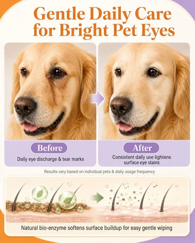 Vista 4 de Toallitas para ojos de mascotas envueltas individualmente