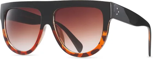 Vista 37 de Gafas de sol de gran tamaño con parte superior plana para mujer, diseño cuadrado grande, retro, gafas de sol