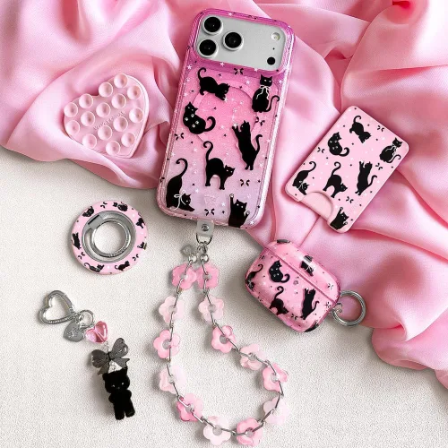 Vista 565 de VELVET CAVIAR Funda para iPhone 15, compatible con MagSafe, probada contra caídas de 10 pies, fundas protectoras de diseño, leopardo color rosa