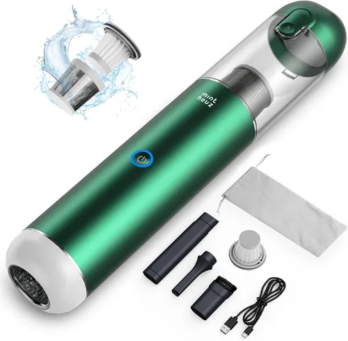 Vista 11 de Minthouz Aspiradora de Coche - Aspiradora de Mano Inalámbrica de 17000Pa/120W con Soplador y 2 Filtros, Aspiradora Recargable Ultra Ligera de Mano