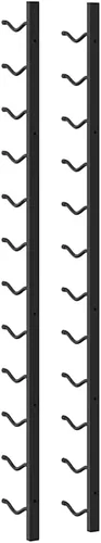 Vista 7 de Wall Mounted Wine Rack for 12 Bottles Black Iron