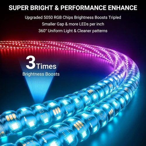 Vista 2 de Ehaho 2 piezas luces de látigo de 1 pie para UTV ATV con base de resorte, luz LED de látigo tres veces más brillante con interruptor basculante y 6