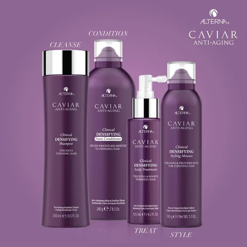 Vista 8 de CAVIAR Champú Densificador Clínico Antienvejecimiento Para cabello fino y adelgazante Espesa el cabello, protege el cuero cabelludo Sin