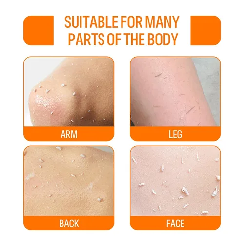 Vista 5 de Gel exfoliante naranja para cara y cuerpo, limpieza profunda de poros, elimina puntos negros, exfoliante facial hidratante exfoliante facial natural