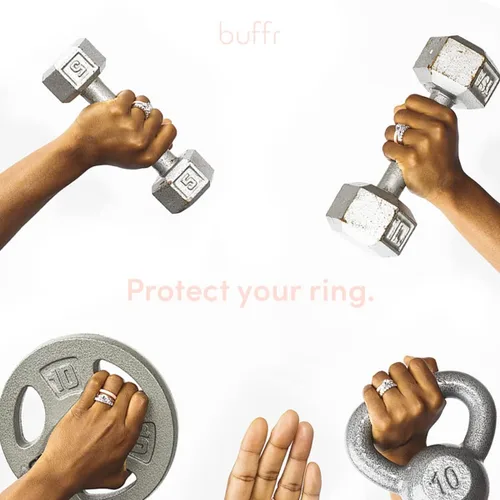 Vista 5 de BUFFR Ring Protector for Working Out - Silicone Ring Protector for Finger Jewelry