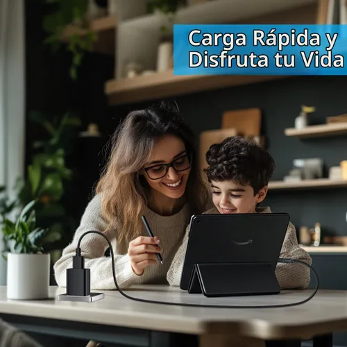 Vista 6 de Cargador rápido para tableta Amazon Fire, cable micro USB C de carga para Kindle Paperwhite, Fire HD 10 8 7 Plus, Max 11, Kids Pro, Edition Voyage