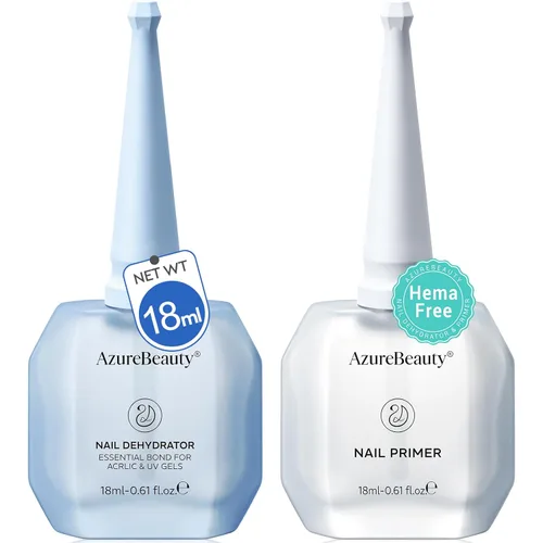 Vista 11 de AZUREBEAUTY Deshidratador de uñas de 0.6 fl oz y capa base de imprimación, preparación nutritiva de uñas 3 en uno, sin ácidos y sin hema, secado