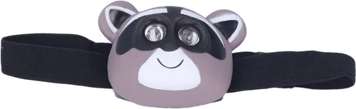 Vista 2 de Hilitand Linterna frontal para niños, linterna LED con aspecto de mapache con modo de luz ajustable para camping, senderismo, lectura y fiestas