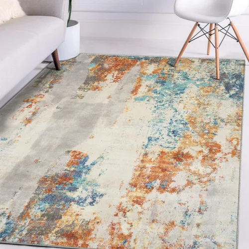Vista 14 de LUXE WEAVERS Lagos Collection - Alfombra de área abstracta beige de 2x3