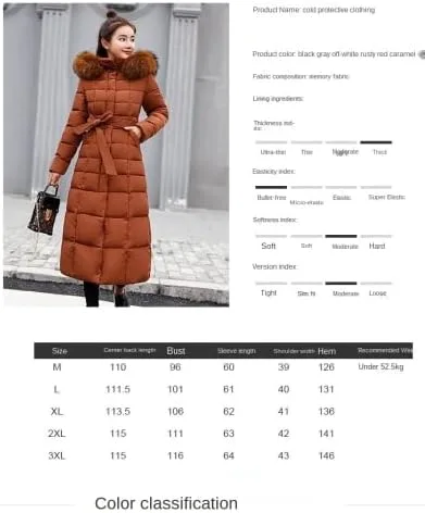 Vista 4 de Chaqueta de invierno para mujer con capucha de piel
