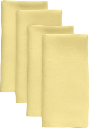 Vista 96 de Solino Home Juego de 4 manteles individuales blancos de 100 % lino puro de 14 x 14 pulgadas para invierno, San Valentín, primavera, Pascua, Fete