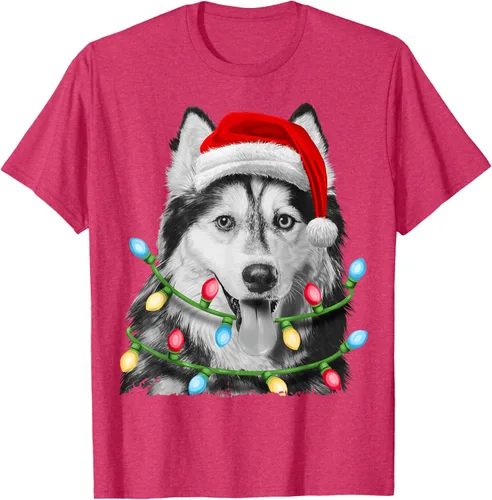Vista 18 de Camiseta para niños con diseño de hachís siberiano con luces de árbol de Navidad Negro