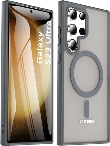 Vista 20 de Funda para Samsung Galaxy S23 con un 200% más fuerte magnético, funda para teléfono S23 con protector de pantalla, protección de grado militar