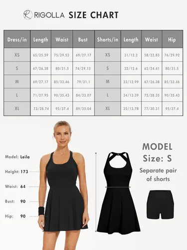 Vista 6 de Vestido de tenis con brasier y pantalones cortos incorporados, sin espalda, con bolsillo lateral trenzado, 2 en 1, vestido de baile de ballet
