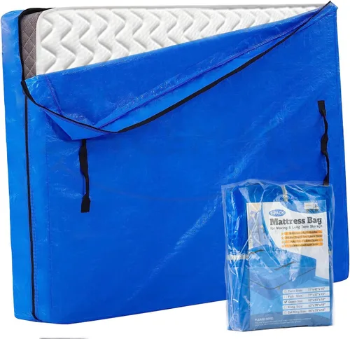 Vista 8 de Juego de 4 bolsas de mudanza extragrandes resistentes, de plástico reutilizable XL, bolsas de almacenamiento con correas de mochila y asas fuertes