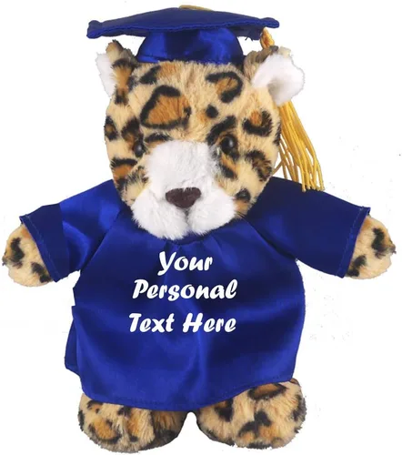 Vista 4 de Plushland Juguetes de peluche de 8 pulgadas, regalos de regalo para el día de graduación, texto personalizado, nombre o logotipo de tu escuela