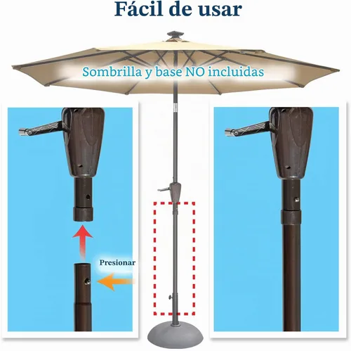 Vista 5 de YardGrow Poste inferior de repuesto para sombrilla de patio, con hebilla de bala, con hebilla de bala