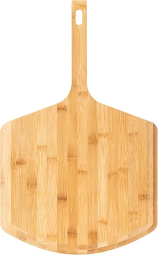 Vista 6 de Pala de pizza de 16 pulgadas, de bambú natural, espátula de pizza para pizza, accesorio de horno para tabla de pizza de madera grande