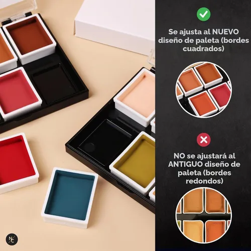 Vista 2 de Narrative Cosmetics Sartenes de recambio de paleta de alcohol - FX Colors - Prime White Blanco Prime