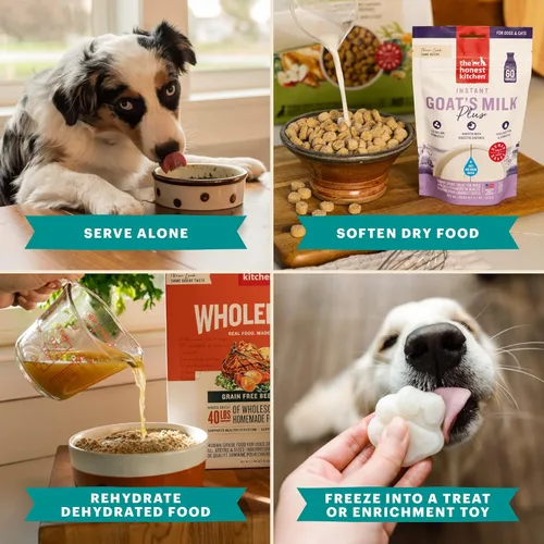 Vista 7 de The Honest Kitchen Leche de Cabra Instantánea de Calidad Humana con Probióticos para Perros y Gatos, 5.2 Onzas