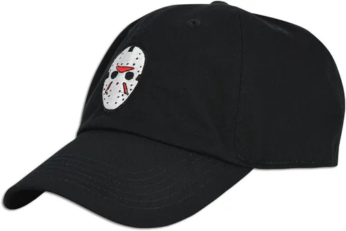 Vista 2 de Gorra de béisbol con máscara bordada, gorra de béisbol con diseño de Jason