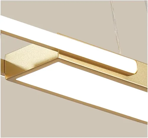 Vista 7 de Genérico Araña moderna, Lámpara LED de atenuación de la mesa de comedor de hierro forjado ovalada luces colgantes rectángulo restaurante colgante