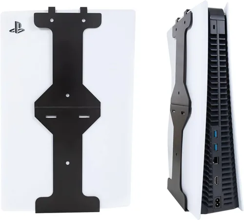 Vista 3 de Funturbo Soporte de pared PS5 soporte vertical para Playstation 5 disco y digital