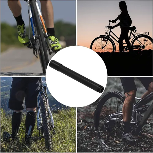 Vista 6 de Zopsc-1 Eje pasante 0.787 in, aleación de aluminio de alta calidad, buje delantero de bicicleta, palanca de liberación rápida para reparación
