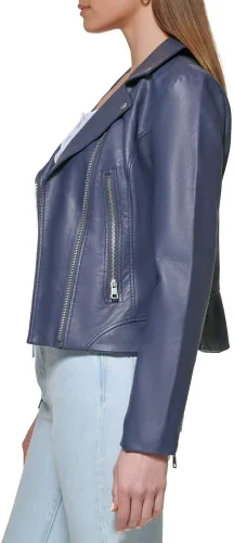 Vista 3 de Levi's Chaqueta asimétrica de piel sintética para mujer