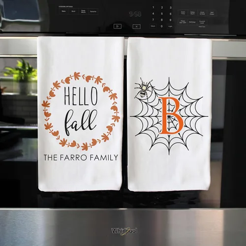 Vista 5 de Toallas personalizadas de Halloween Toallas de cocina de otoño Toallas de Halloween personalizadas Decoración de Halloween Toallas de cocina