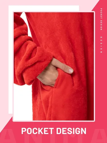 Vista 6 de QSTYLE Adult Animal Onesie Halloween Costume,One Piece Cosplay Suit for Women and Men