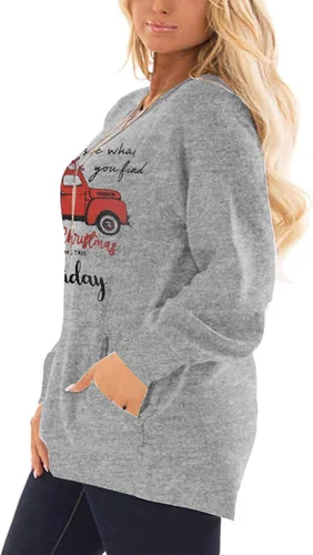 Vista 2 de DOLNINE Women's Plus Size Sweatshirts Color Block Long Sleeve Pocket Shirts Tops