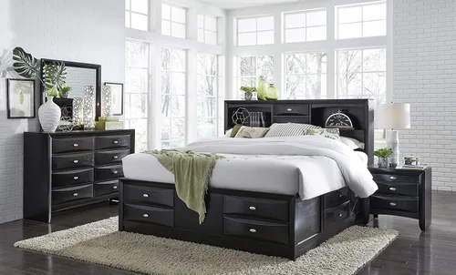Vista 2 de Global Furniture USA Cama matrimonial Linda Negra