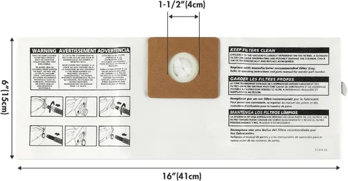 Vista 2 de Shop-Vac Juego de filtros de 8 piezas, 6 bolsas de colección 90667 de 1.5 galones+2 filtros de cartucho 90398 de alto rendimiento
