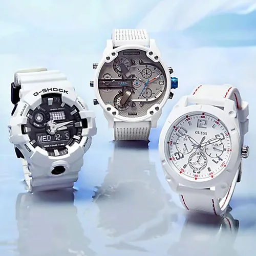 Vista 3 de Casio Reloj casual "G Shock" de resina y cuarzo para hombre, color: blanco (Modelo: GA-700-7ACR)