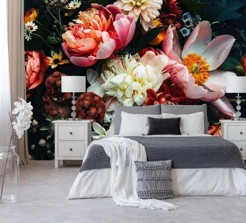 Vista 12 de Mural de Papel Pintado de Plumas Elegante Gris y Blanco para Sala de Estar Dormitorio (No se Pela ni se Pega) No despegar ni pegar