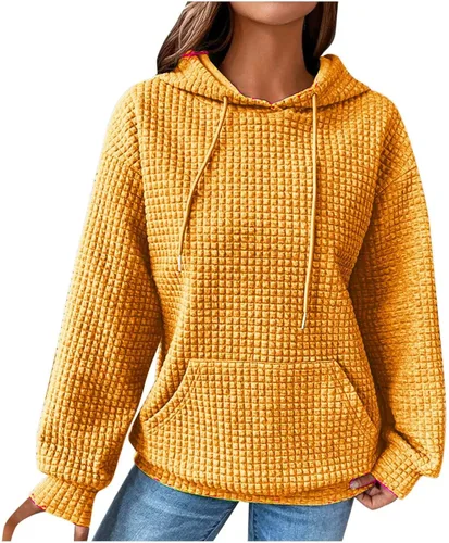 Vista 100 de SHAOBGE Sudaderas con capucha de gran tamaño para mujer, sudaderas con capucha para entrenamiento, suéteres casuales y cómodos trajes de moda