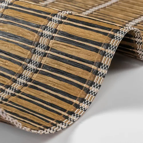 Vista 11 de GoDear Design Papel tapiz texturizado de bambú, material de pantalla de tejido abierto, tela natural para cambio de imagen de muebles, pantalla