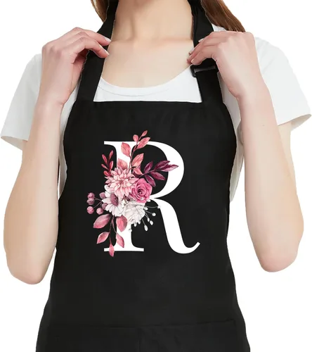 Vista 22 de Delantales Personalizados para Mujeres con Bolsillos, Lindos Delantales para Mujeres Chef de Repostería, Regalos de Cocina para el Cumpleaños de Mamá