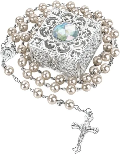 Vista 9 de First Communion Rosarys for Girls and Boys, RosaryBeads Catholic for Men, Women, Rosary Necklace as Gifts for Mother, Grandmother, Elders
