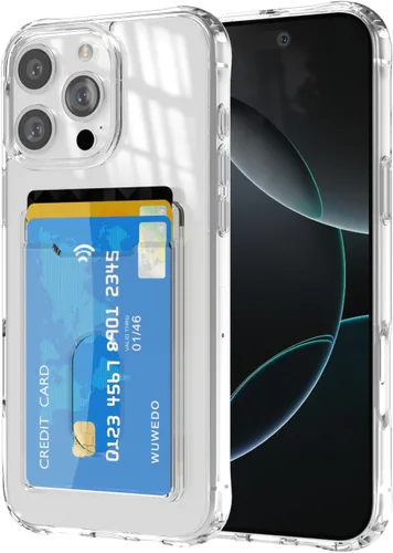 Vista 30 de 【Actualización】 Funda tipo cartera transparente para iPhone 13, antiamarilleo, delgada, parachoques de TPU + funda trasera de policarbonato con 2