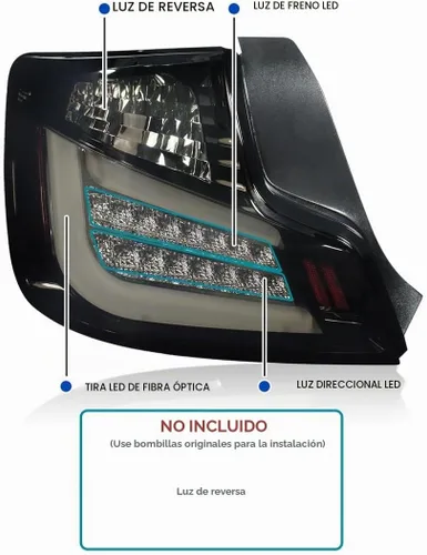 Vista 3 de SPEC-D TUNING Faros traseros LED de barra de humo negro brillante compatibles con modelos Scion tC 2011-2013 con fecha de producción antes de mayo